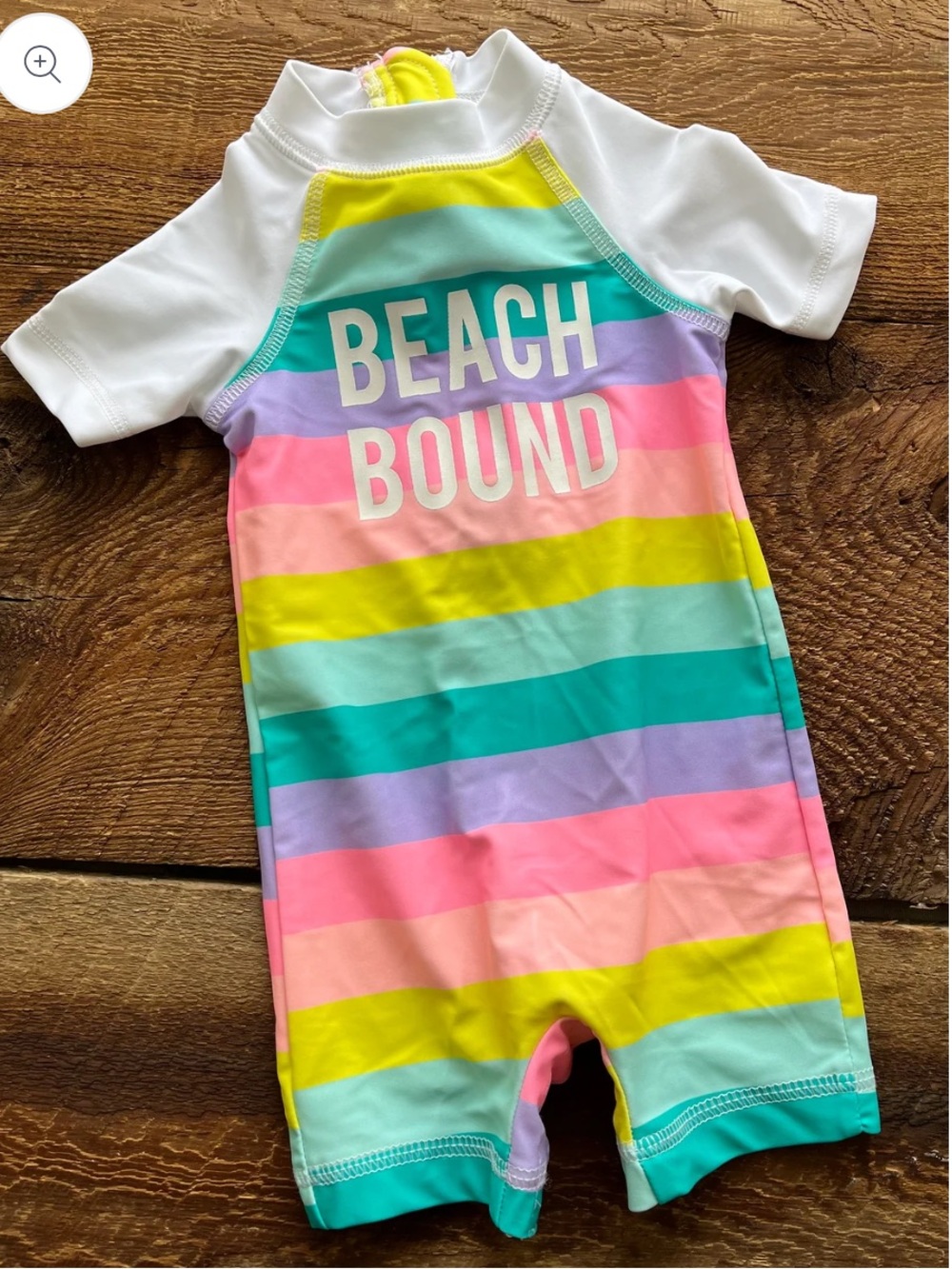 George "Beach Bound" Pastel Stripe Kids Swimsuit - Rashguard